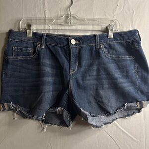 Aeropostale Dark Blue Midi Jean Shorts